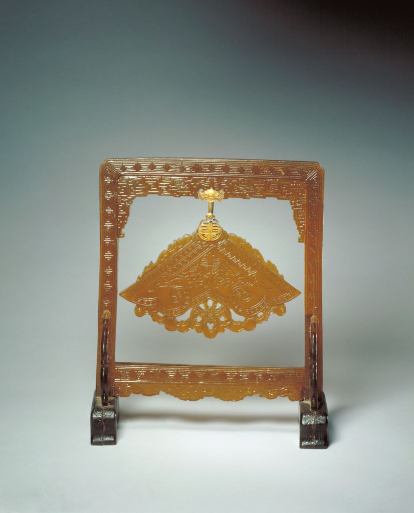 图片[1]-Fish swim bladder with frame halberd chime-China Archive